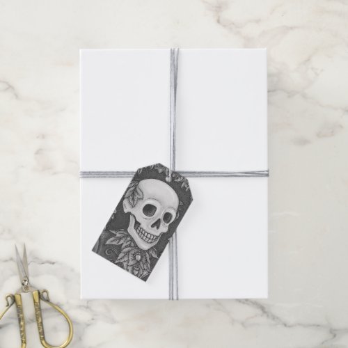 SKELETON GOTHIC GENTLEMAN SKULL GIFT TAGS Set