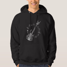 Skeleton Guitar Lover Rock Music Fan Hoodie