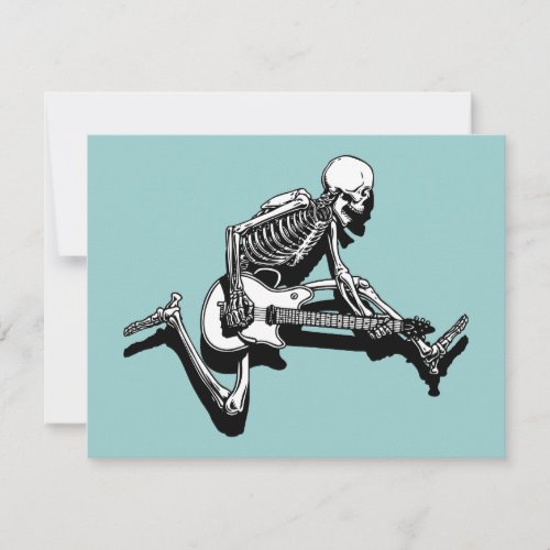 Skeleton Guitarist Jump Personalized Invitation