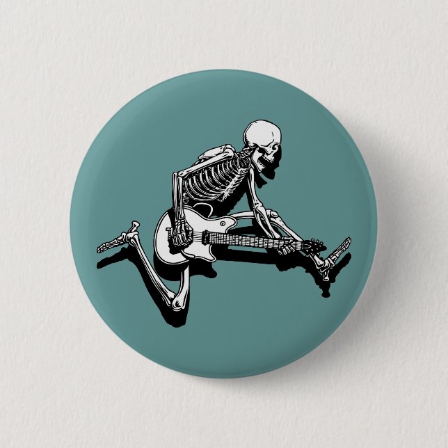 Skeleton Guitarist Jump Button (Front)