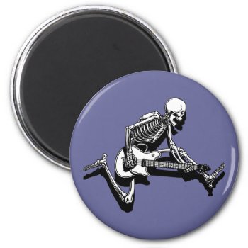 Skeleton Guitarist Jump Magnet by kbilltv at Zazzle