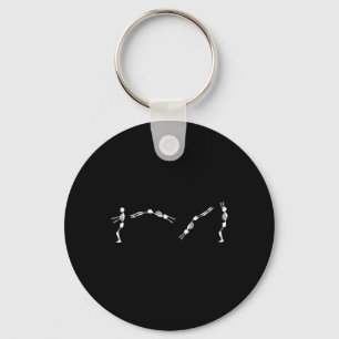 Skeleton Gymnast - Halloween Tumbling Backflip  Keychain