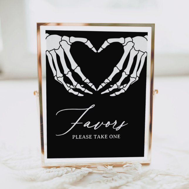 Skeleton Halloween Baby Shower Favors Sign (Creator Uploaded)