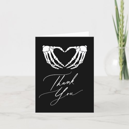 Skeleton Halloween Baby Shower Thank You Card