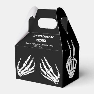 Skeleton Halloween Birthday Favor Boxes