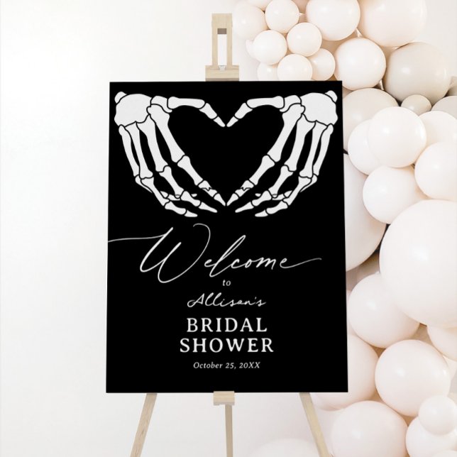 Skeleton Halloween Bridal Shower Welcome Sign (Creator Uploaded)
