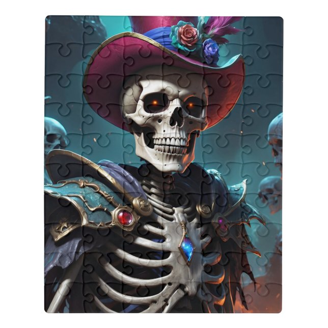 Skeleton, Halloween, Cap, Fantasy, Warrior, Skull Jigsaw Puzzle (Puzzle Vertical)