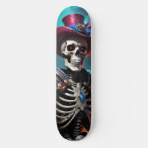 ナイトメアスケートボード　Skeleton Skatebord Skeleton Skateboards | Zazzle