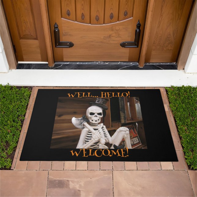 Skeleton Halloween Doormat (Outdoor)