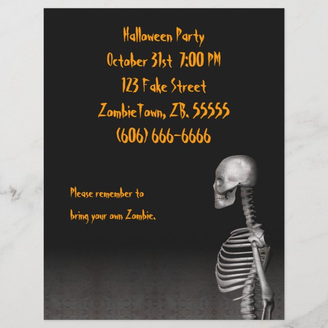 Skeleton - Halloween Flyer (Front)