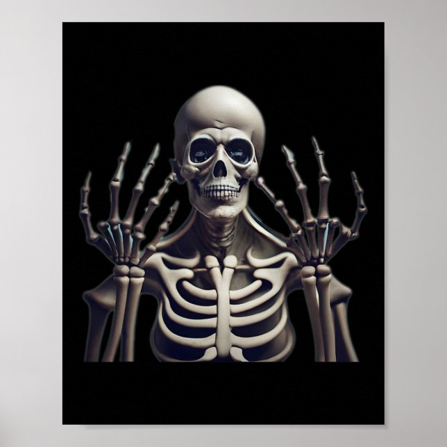 Skeleton Halloween For Mens Womens Kids  Poster (Front)
