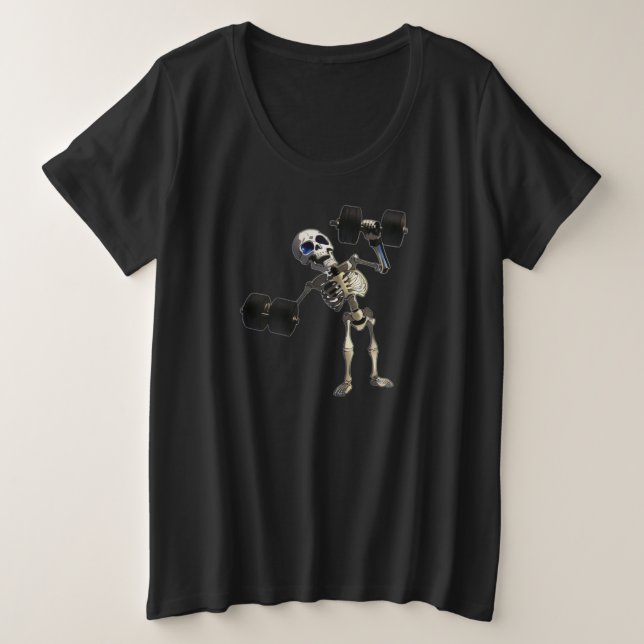 Skeleton/Halloween/funny/gym  Plus Size T-Shirt (Design Front)