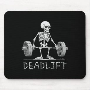 Skeleton Halloween Funny Weight Lifting Costume Mouse Pad