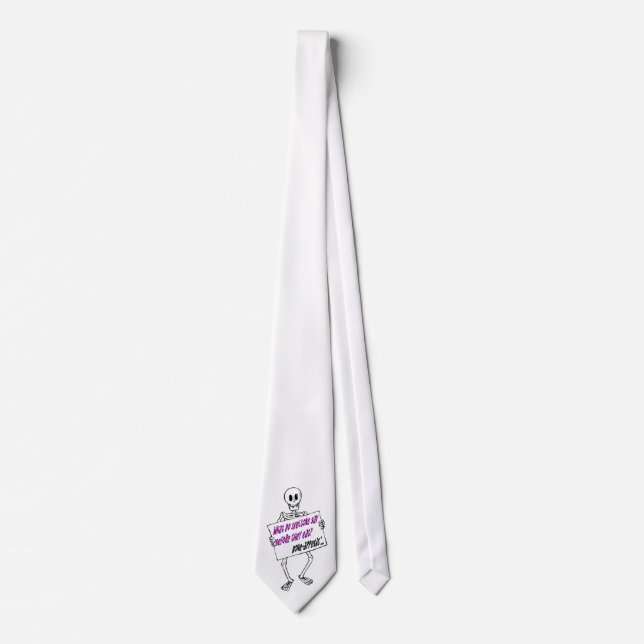 Skeleton Halloween Joke d2 Men's Tie (Front)