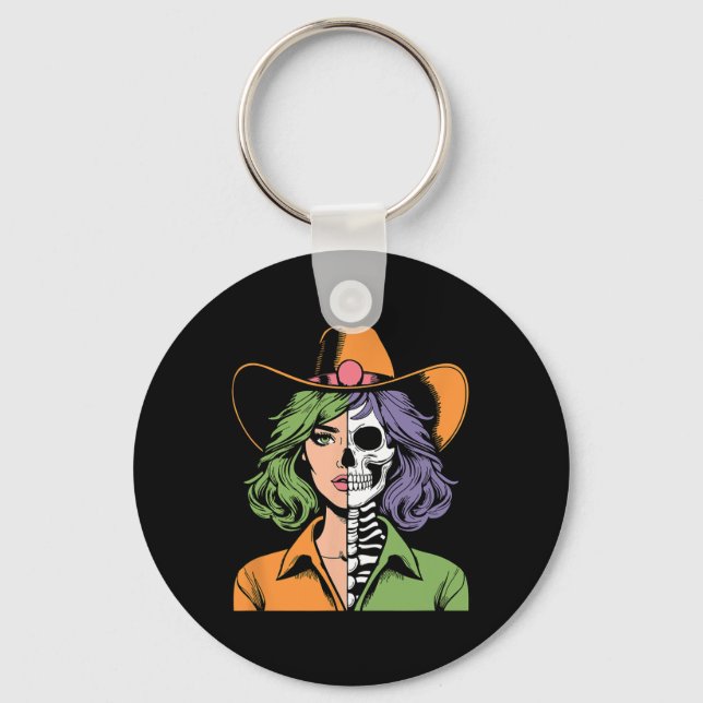 Skeleton Halloween  Keychain (Front)