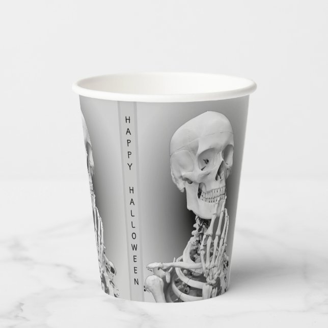 Skeleton Halloween Paper Cups (Back)