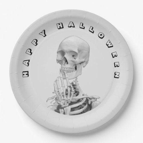 Skeleton Halloween Paper Plate