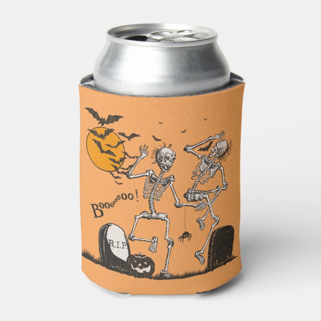 Skeleton Halloween party Can Cooler (Can Front)