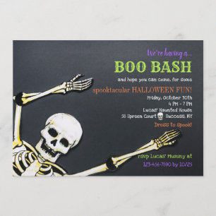 Skeleton Halloween Party Invitation