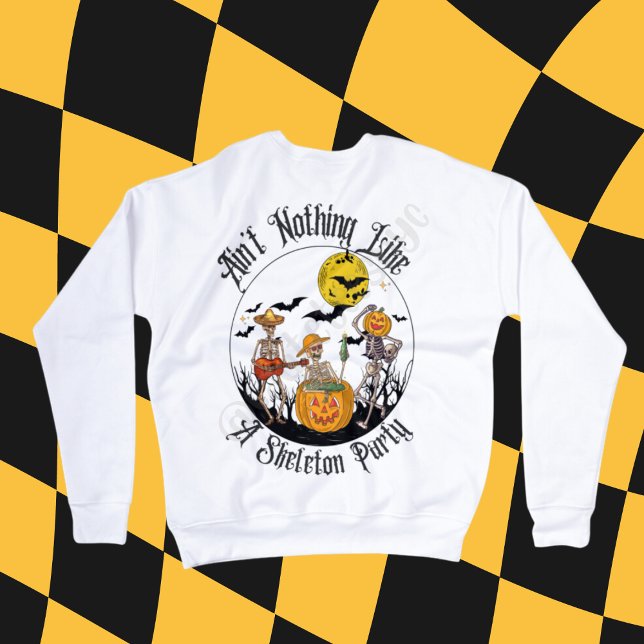 Skeleton Halloween Party Sweatshirt (Creator Uploaded)