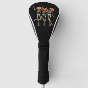 Skeleton Halloween Pumpkin Fall Spooky Season Golf Head Cover