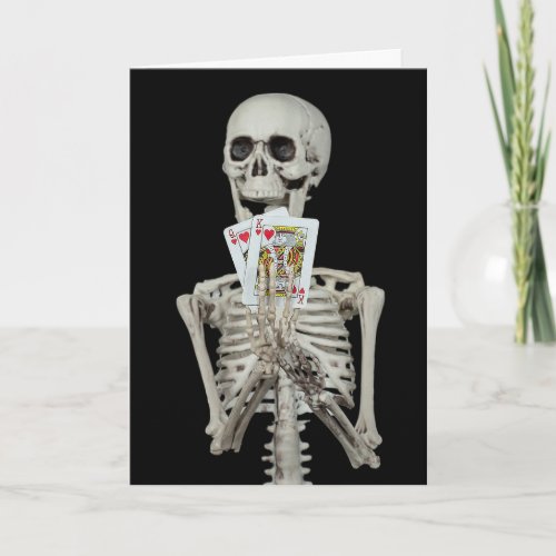 Skeleton Halloween Wedding Anniversary Card