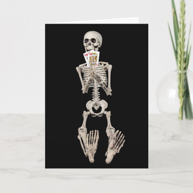 Skeleton Halloween Wedding Congratulations  Card (Front)