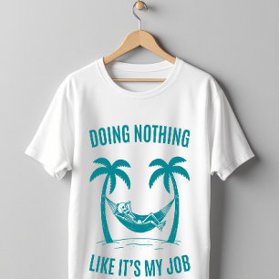 Skeleton Hammock 'Doing Nothing' - Funny T-Shirt