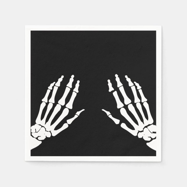 Skeleton hand bones napkins (Front)