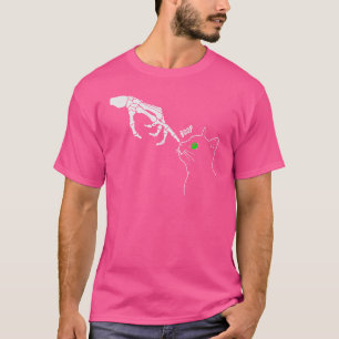 Skeleton Hand Boop On A Cat's Nose Halloween Grap T-Shirt
