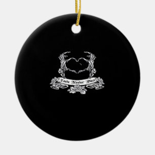 Skeleton Hand Design Ceramic Ornament