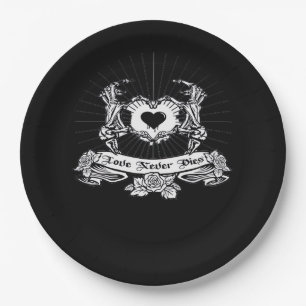 Skeleton Hand Design Classic Paper Plates