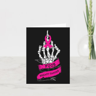 Skeleton Hand For Pink Funny Breast Cancer Awarene Card