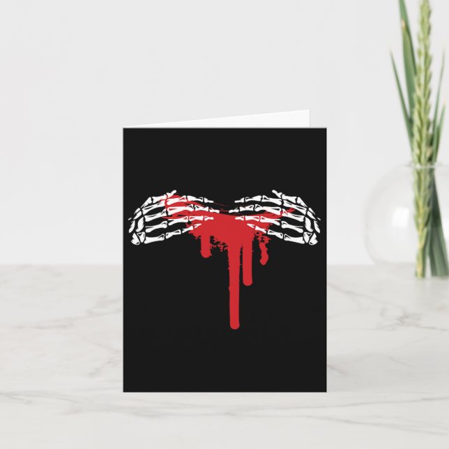 Skeleton Hand Halloween Costume Scary Goth Gothic  Card (Front)
