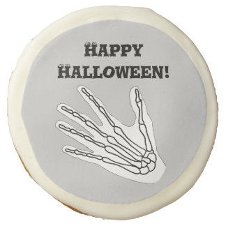 Skeleton Hand Happy Halloween Cookies
