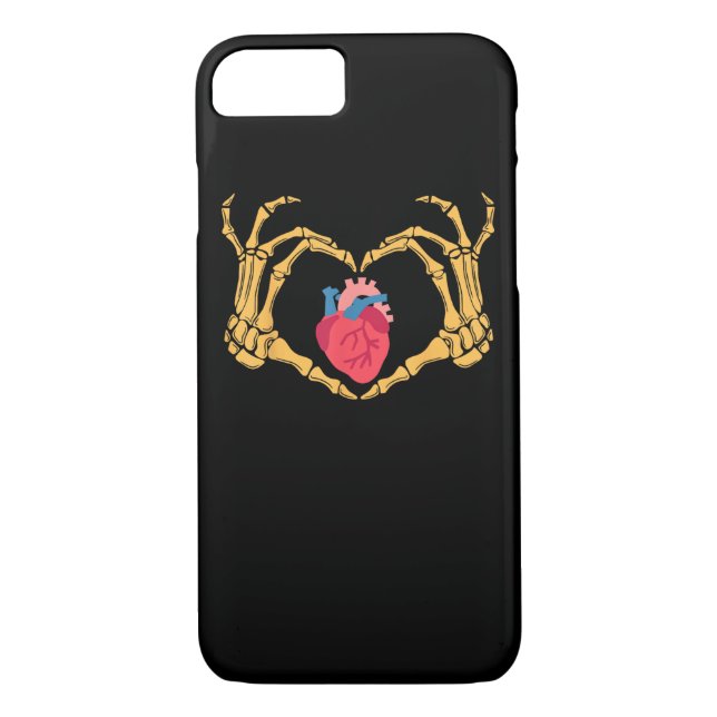 Skeleton Hand Heart Anatomy Cardiac Cvicu Nurse Ha Case-Mate iPhone Case (Back)