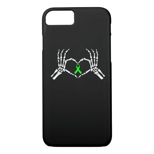Skeleton Hand Heart Awareness Ribbon Case-Mate iPhone Case (Back)