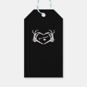Skeleton Hand Heart Boo Season Spooky Vibe Gift Tags