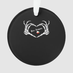 Skeleton Hand Heart Boo Season Spooky Vibe Ornament