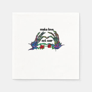 Skeleton Hand Heart Design Napkins