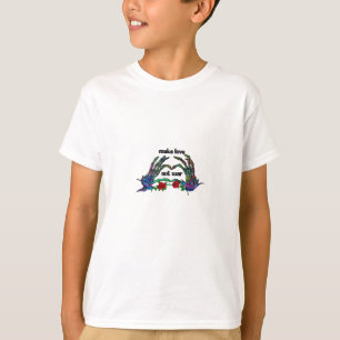 Skeleton Hand Heart Design T-Shirt