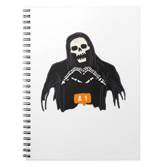 Skeleton Hand Heart Follower Classic Style Notebook (Front)