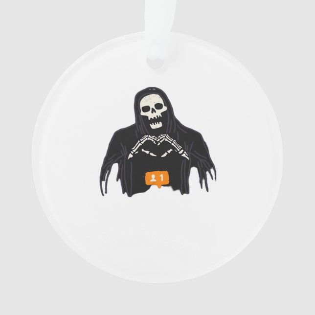 Skeleton Hand Heart Follower Classic Style Ornament (Front)