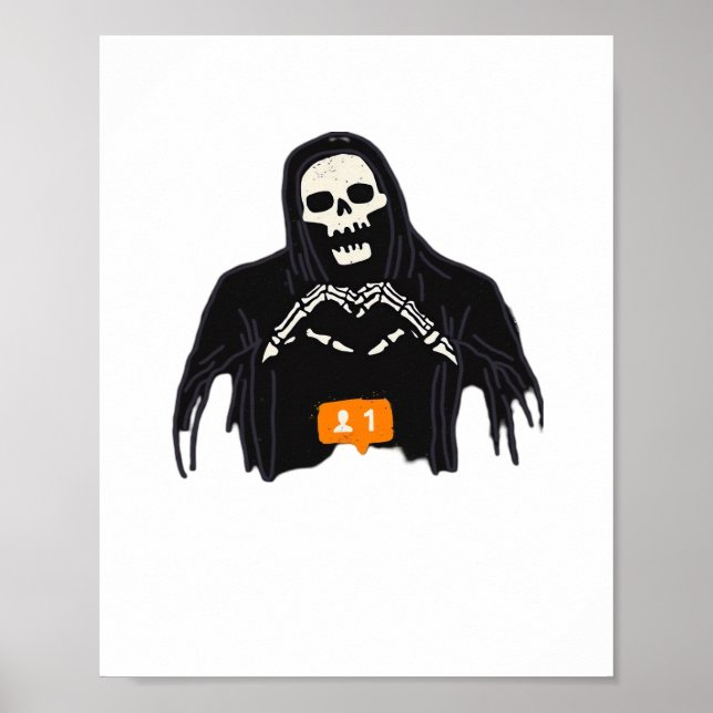 Skeleton Hand Heart Follower Classic Style Poster (Front)