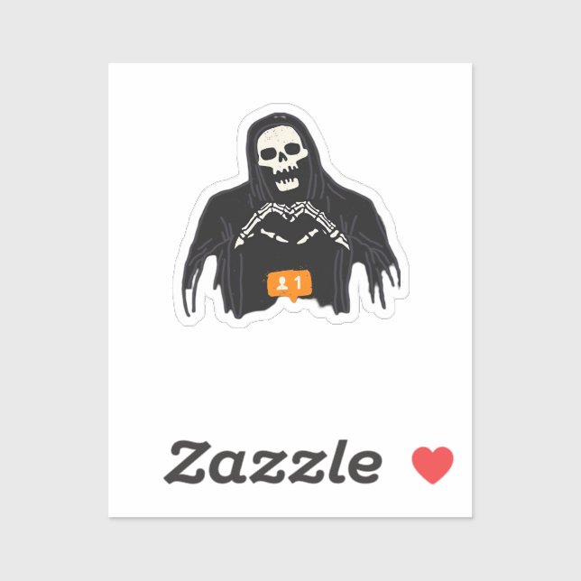 Skeleton Hand Heart Follower Classic Style Sticker (Sheet)