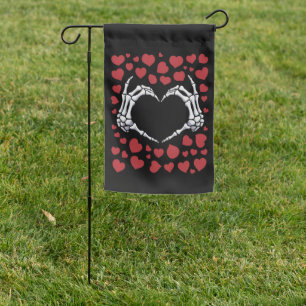 Skeleton Hand Heart Funny Bones Valentine's Day Garden Flag