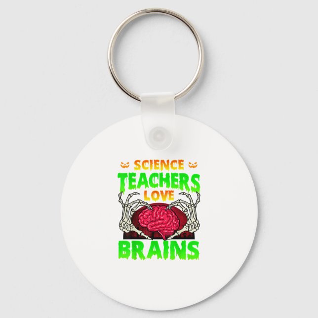Skeleton Hand Heart Funny Design Style Keychain (Front)