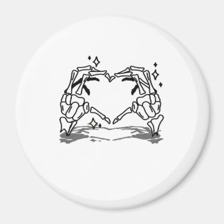 Skeleton Hand Heart Funny Design Style Magnet