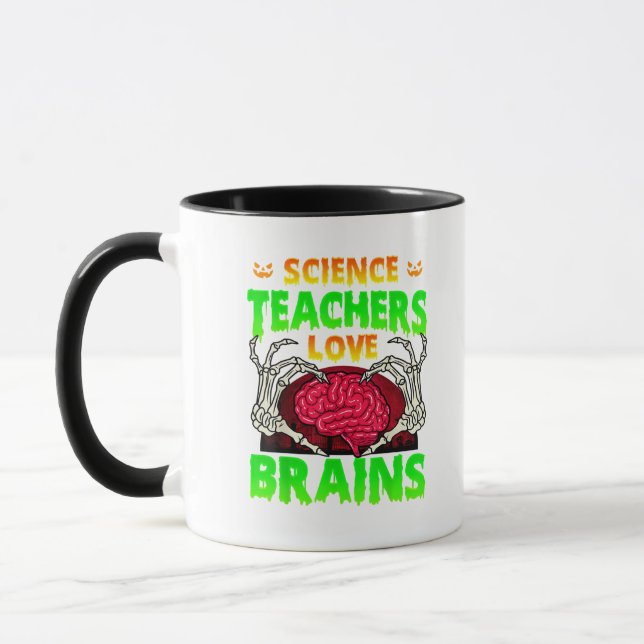Skeleton Hand Heart Funny Design Style Mug (Left)