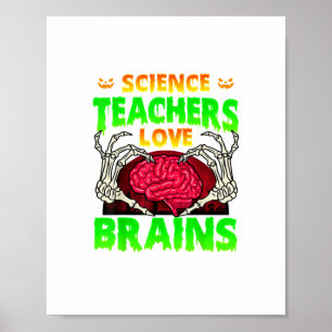 Skeleton Hand Heart Funny Design Style Poster